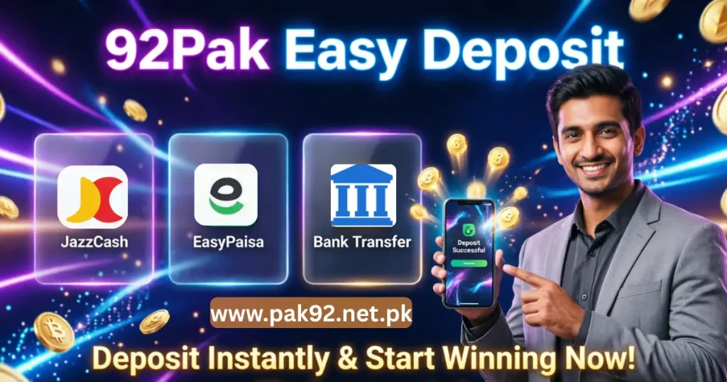 Deposit on 92Pak Game